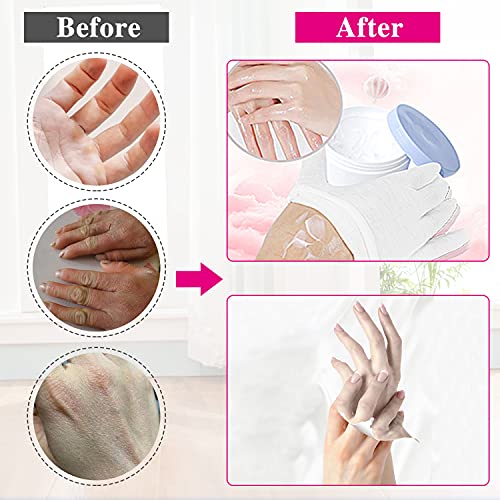 Cotton Moisturizing Gloves (12 Pairs) - Reusable White Overnight Gloves