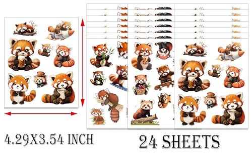 208 Red Panda Temporary Tattoos - 24 Sheets Party Favors