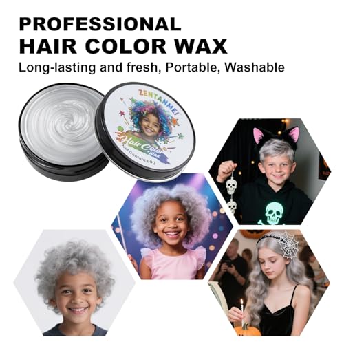 Temporary Gray Hair Color Wax for Easy DIY Styling