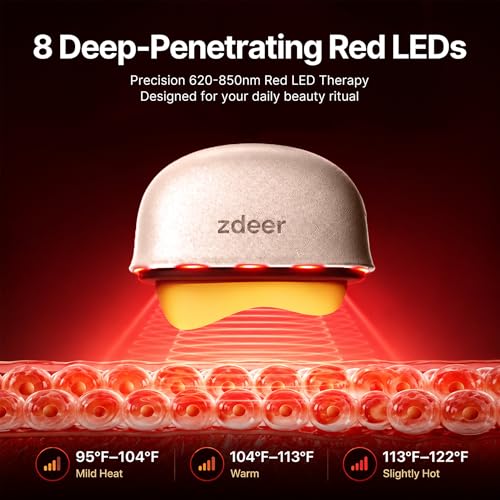 ZDEER GS5 Heated Gua Sha Facial Massager with Red Light Therapy