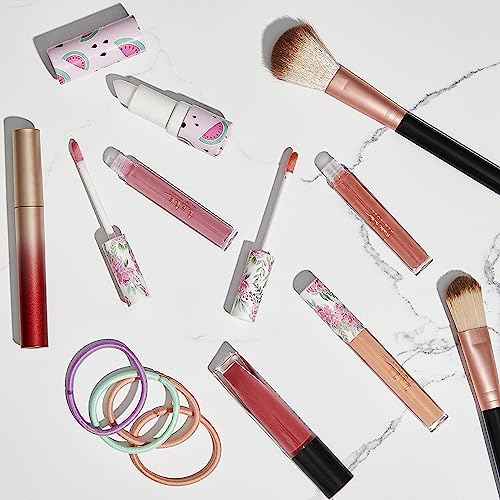 Nicole Miller Lip Gloss Collection Shimmery Glosses for Women and Girls Long Lasting Color Set with Rich Varied Colors, Flowery Pink, 10 Count (Pack of 1)