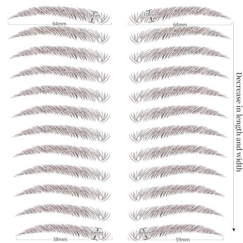 4D Eyebrow Tattoo Stickers 132 Pairs – Reddish Brown