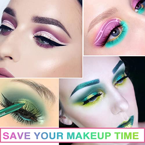 12-Color Eyeliner Pencil Set - Waterproof Pearl & Matte