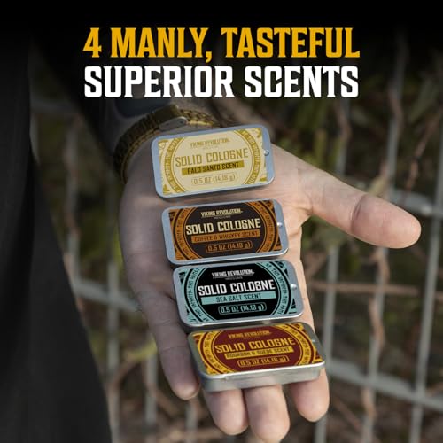 Viking Revolution 4 Pack Solid Cologne for Men - Travel Size