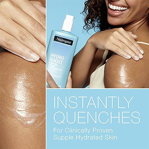 Neutrogena Hydro Boost Body Gel Cream, Hydrating Body Lotion with Hyaluronic Acid for Normal to Dry Skin, Lightweight Fragrance-Free Hyaluronic Acid Moisturizer, 16 OZ