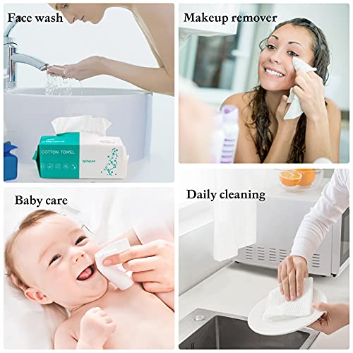 Disposable Face Cloths for Washing Disposable Towels Facial Towelettes Facial Cleansing Cloths (2 Pack)
