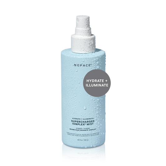 NuFACE Supercharged IonPlex Facial Mist - 3-in-1 Ultra-Fine Hydrating Face Mist & Pore Minimizer with Hyaluronic Acid + IonPlex Technology to Lock in Moisture and Enhance Microcurrent Treatment (5 oz)