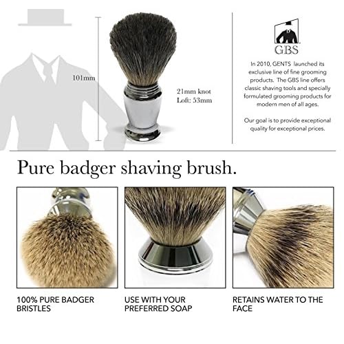 G.B.S Men¡¯s Grooming Shaving Set 9 Pieces, Butterfly Razor, Bowl with Soap, Cologne, Synthetic Bristle Brush and Razor Chrome Stand Aftershave Shower Gel