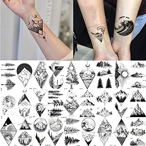 GOROMON 52 Sheets Temporary Tattoos for Men Women Kids