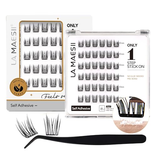 LA MAESII Self Adhesive Lash Clusters - Pre-Glued Wispy