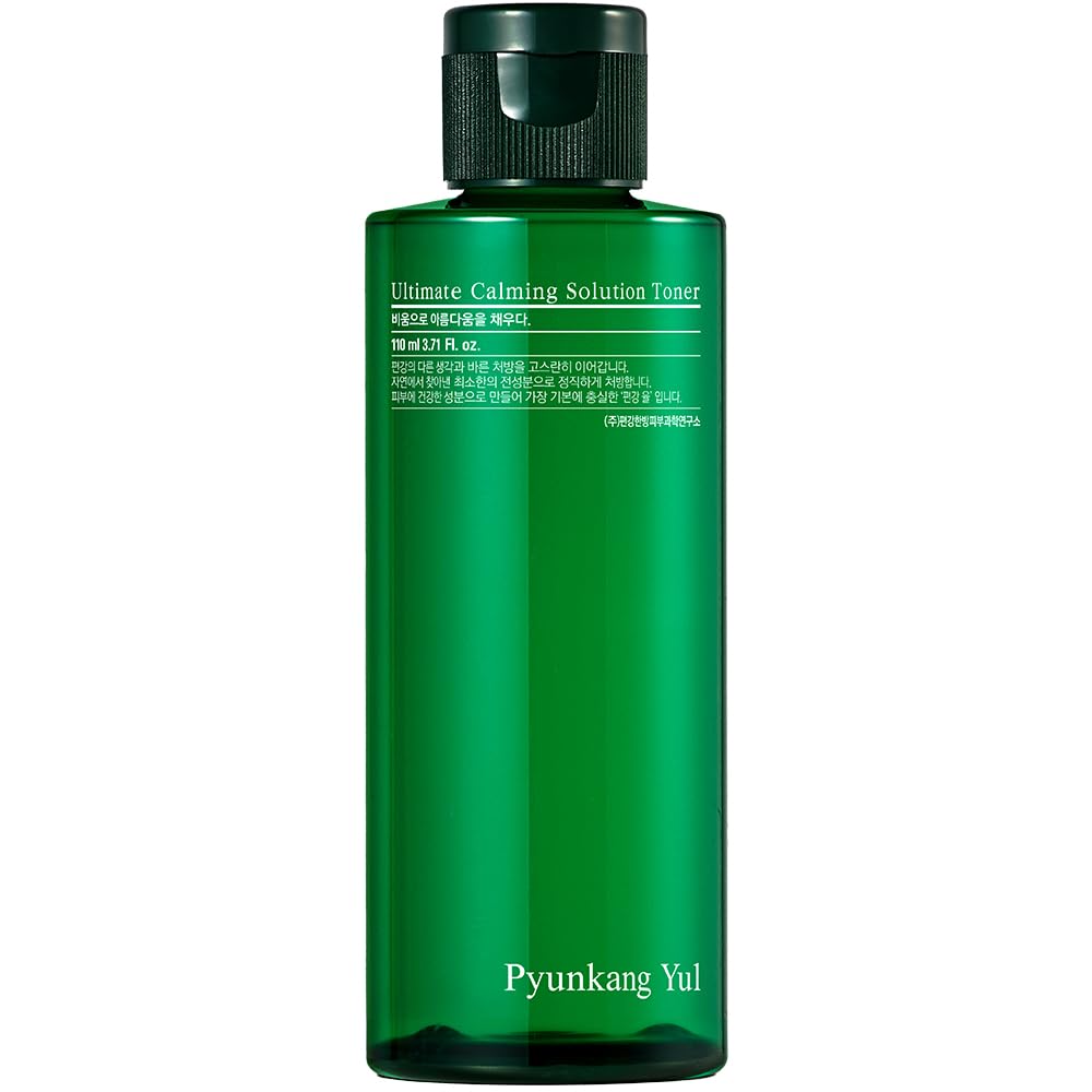 [PKY] Pyunkang Yul Ultimate Calming Solution Toner with Honeysuckle Flower, Ceramides, Hyaluronic Acid, Centella Asiatica, for Moisturized, Nourishing, Sensitive, Tired Facial Skin 3.71fl.oz.