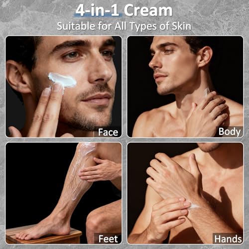 Wrinkles Smooths Beef Tallow Balm for Men Tallow Face Moisturizer for Face Hydration Anti Aging Cream - Natural Mens Facial Skincare Lotion with Jojoba Oil Clean Scent - 4.23 oz