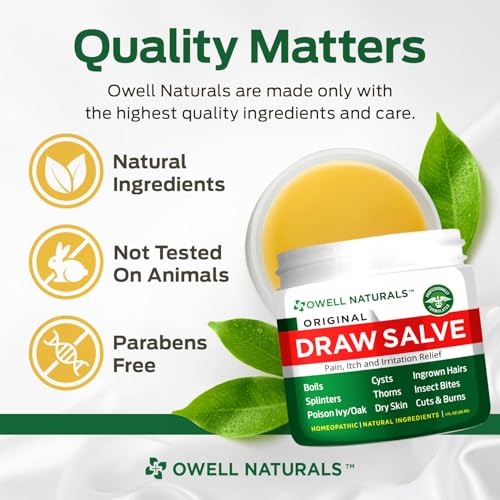 Owell Naturals Drawing Salve Ointment for Boils & Cystic Acne