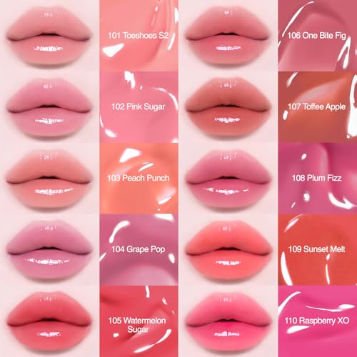 TIP TOE Glowit Sorbet Tint - Lightweight Water-Oil Lip Tint #109 Sunset Melt