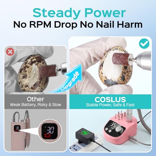 Professional Electric Nail Drill with LED Display - 35000 RPM for Acrylic & Gel Nails