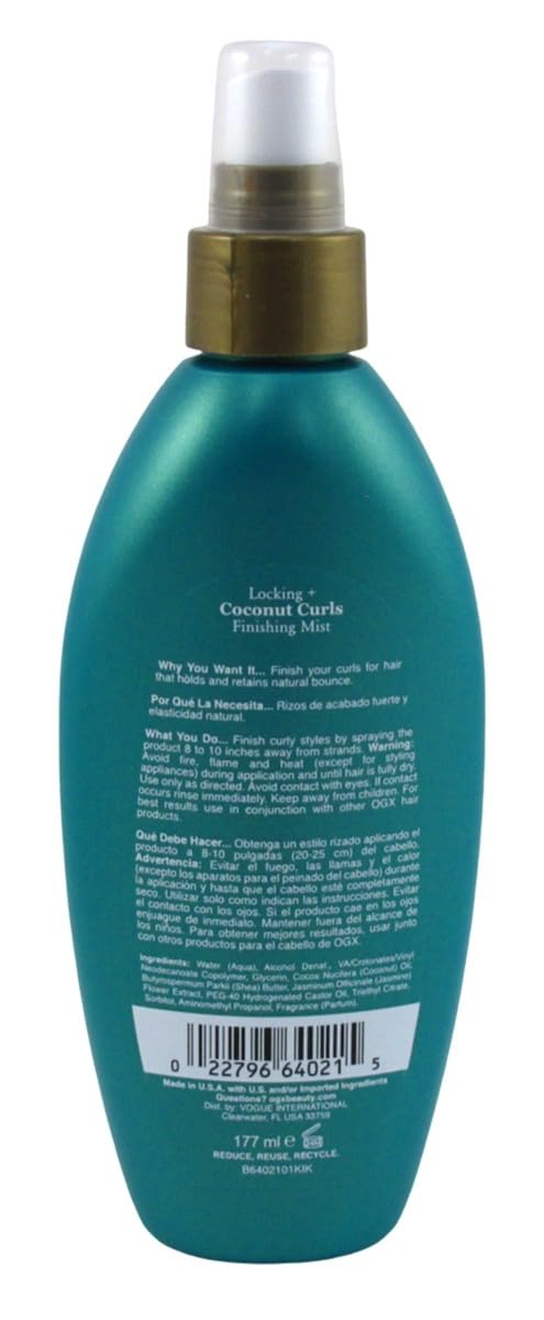 Ogx Coconut Curls Finishing Mist 6 Ounce (Pack of 3)