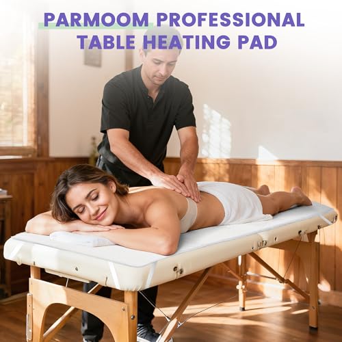 Massage Table Warmer Heating Pad Professional Massage Bed Warmer with 4 Timer, 8 Heat Settings, Overheat Protection for Massage Bed & Spa, Lightweight and Compact for Easy Portability, 30" x 71"