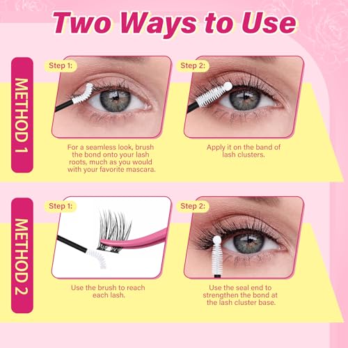 Cluster Lash Glue Bond & Seal - 2-in-1 Waterproof, 72H Hold