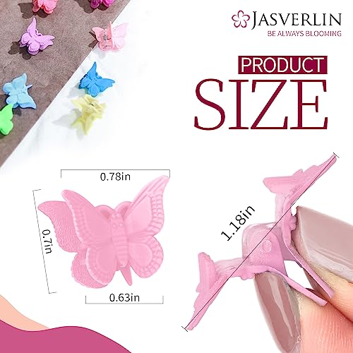 Baby Color Butterfly Hair Clips Set - 50 Mini Claw Hair Accessories, Y2K Trend