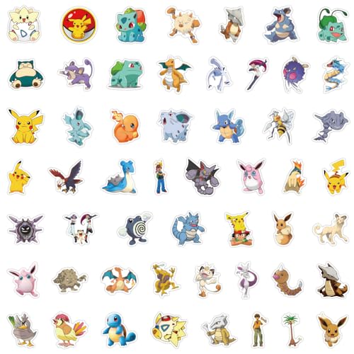 50pcs Waterproof Anime Stickers for Laptop, Phone & Skateboard