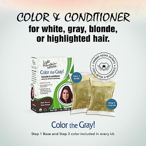 Light Mountain Henna Hair Color Dark Brown - 7 Oz