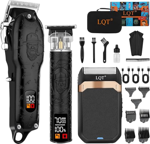 Men's Hair Clipper & Beard Trimmer Set - Professional Cordless Grooming Kit