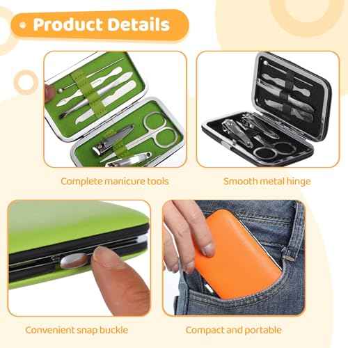 30 Sets Bulk Manicure Kit Nail Set Nail Clippers and Beauty Tools Portable Set Professional 7-in-1 Nail Care Kit with Stainless Steel Tools, Travel Case, Ideal for Mother¡¯s Day Gifts (7-in-1)