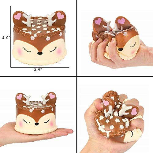 6 Pcs Jumbo Slow Rising Squishies Toy Set - Animals & Food