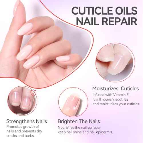 gelike ec Nail Cuticle Oil for Moisturize and Repair Easy and Quick Absorb Cuticles Care Treatment - Natural Pomegranate Smells for Women and Men Dry Damaged Thin Nails