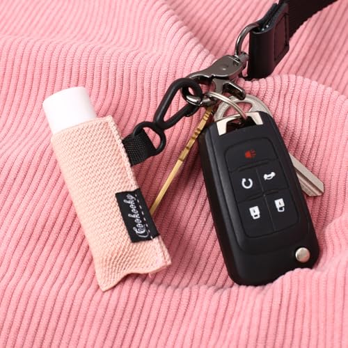 COOKOOKY Chapstick Holder Keychain Cute Minimalist Design Lip Balm Keychain Holder