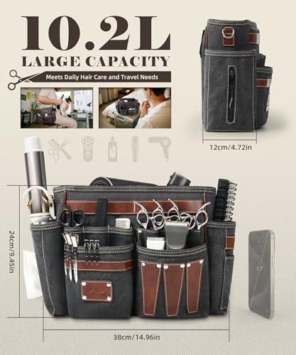 ARCFOX Barber Bag 10.2L with Heat-Insulated Canvas & EVA Case