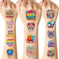 180PCS - 6 7 Temporary Tattoos, 6 7 Birthday Decorations, 67 Valentines Gift, Drip Baseball Temporary Tattoos, Ice Cream Drip Party Decorations, Baseball Drip Party Gift 15 Sheets 60 Styles