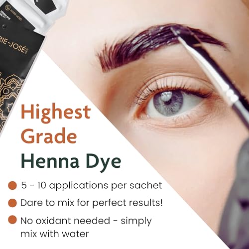 Marie-José Henna Powder for Eyebrows - Medium Brown, 50 Applications