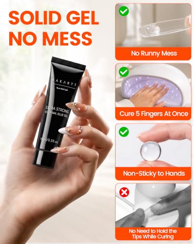 Makartt Solid Nail Glue Gel for Press On Nails - 15ML