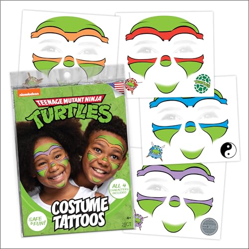 TMNT Temporary Tattoos for Kids – Leonardo, Donatello, Michelangelo & Raphael