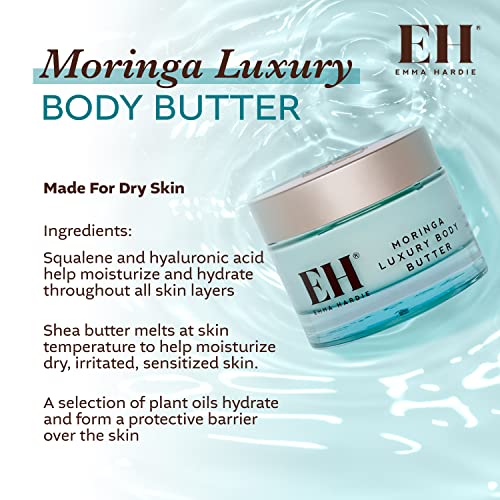 Emma Hardie Luxury Spa Skin Care Set, Travel Size Cleansing Balm, Body Oil, and Body Butter, Body Gift Set with Moringa, Almond Oil, Glycerin, Jojoba Oil, Shea Butter, and Grape Seed Oil