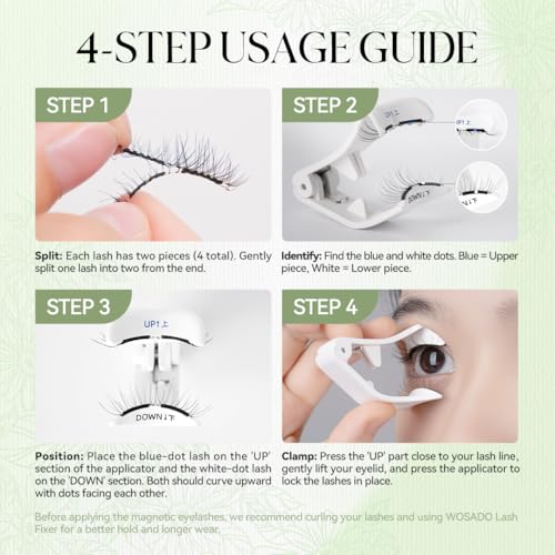 WOSADO 22mm Tulip Magnetic Eyelashes Kit - Glue-Free & Reusable
