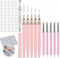 DAIXIANGER 62Pcs Nail Art Brush Set - Variation Nail Brush Set 1 for DIY Manicure