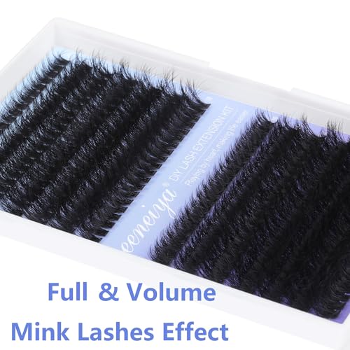 Geeneiya Mink Lash Clusters 10-18MM 280Pcs DIY Extensions
