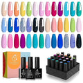 Beetles Gel Nail Polish Kit- 2 Pcs 15ml Black White Colors Polish Set Soak Off Led Polish Nail Art Manicure & Gel Polish Nail Set 20 Colors Fantasyland Collection Pastel Bright Pink Purple Navy Blue