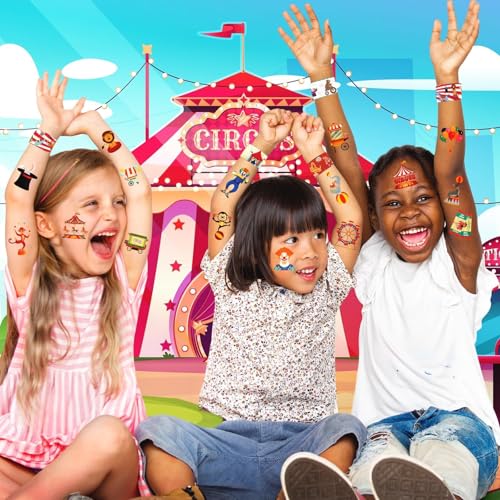 Carnival Party Favors Set - 60 PCS Tattoos & Slap Bracelets