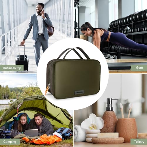Hanging Toiletry Bag for Men, Toiletry Travel Bag Water-proof Travel Makeup Bag Cosmetic Organizer Shaving Bag Door Room Essentials for Accessories, Shampoo, Full Sized Container, Toiletries