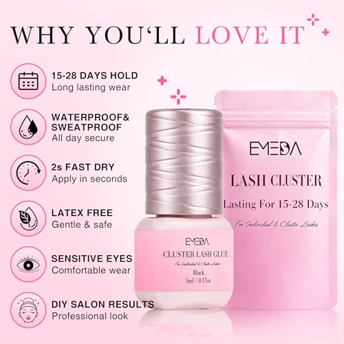 EMEDA Lash Cluster Glue - Waterproof 15-28 Day Hold