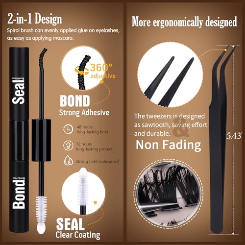 Volume Lash Clusters Kit - 300Pcs DIY Eyelash Extensions 10-16MM