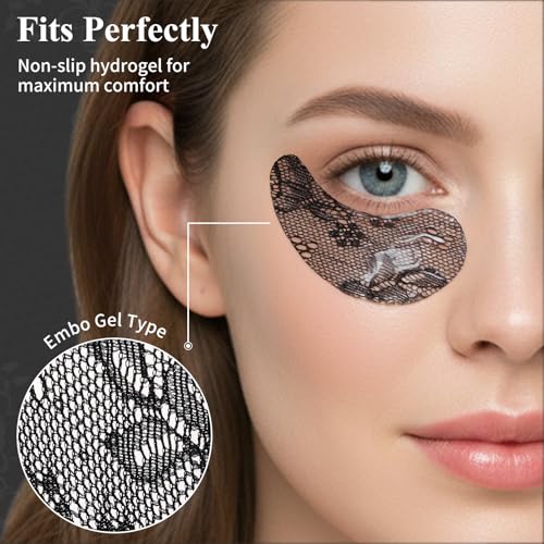 Under Eye Patches,Lace Eye Mask for Puffy Eyes and Dark Circles,Collagen Skin Care Products,Hydrating,Smoothing,Anti-Aging Eye Patch for Under Eye Bags£¨24 Pairs£©