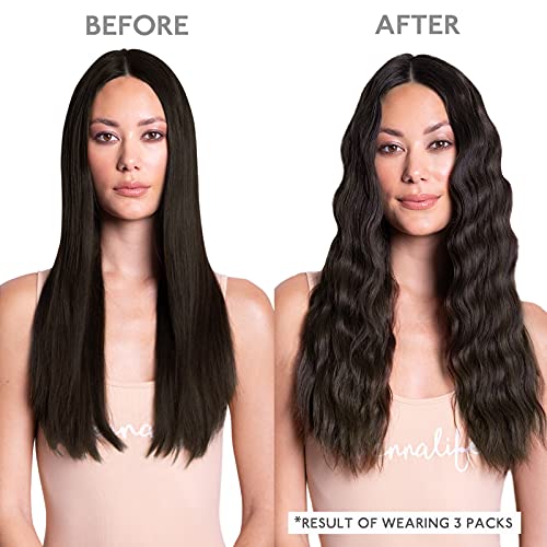 Wennalife Dark Brown Tape-In Human Hair Extensions 20pcs, 18 Inch, 50g - Remy Straight Hair