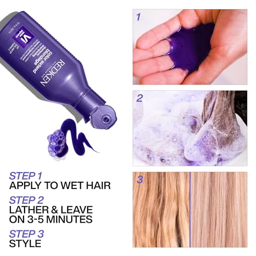 Redken Blondage Purple Shampoo For Blonde, Bleached or Highlighted Hair - Neutralizes Brassy Tones With Salicylic Acid, Color Depositing