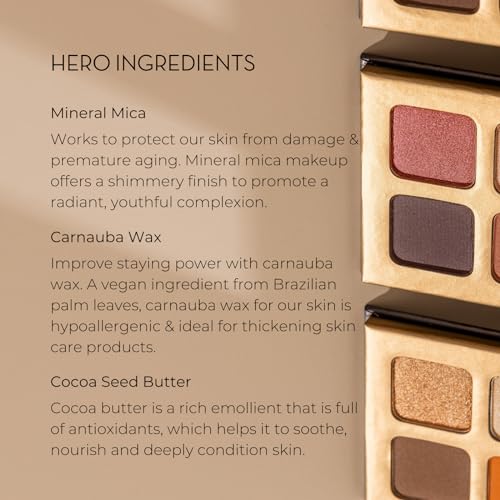 INIKA Eyeshadow Quad - Wind | Blendable, Natural Mineral Pigments, Neutral Tones, Long Lasting, Matte and Shimmer