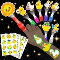 72 PCS Duck Party Favors Set - LED Finger Lights & Glow Tattoos