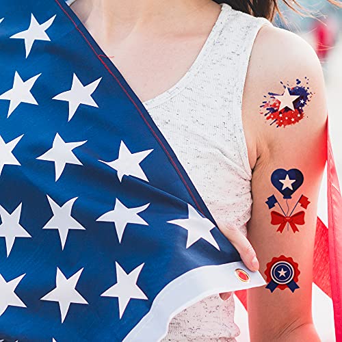 90Pc Fourth of July Temporary Tattoos Stickers